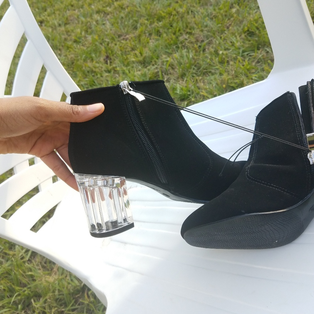 Perplex Clear Heel Booties